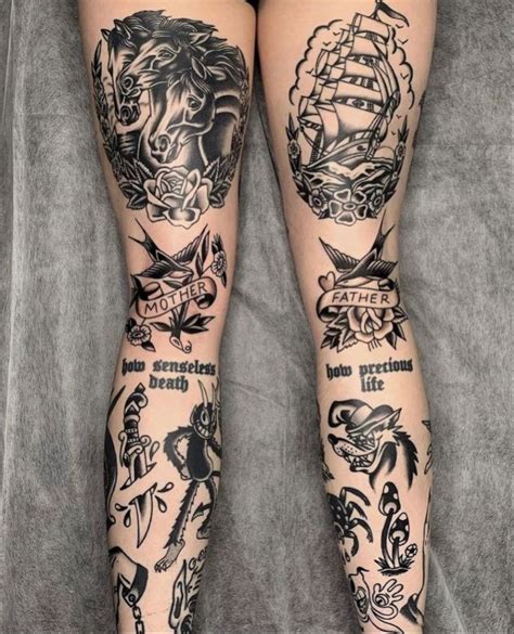 calf tattoos|traditional calf tattoos.